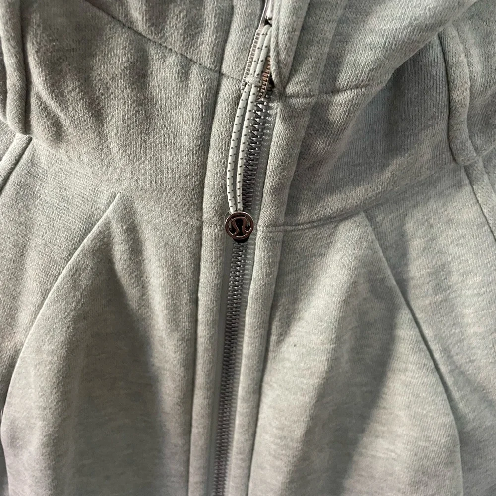 Lululemon Scuba Hoodie *Light Cotton Fleece Heathered Island Mist Size 6 - Picture 2 of 7